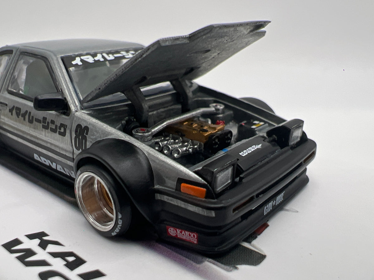 Mini GT Kaido House #218 CHASE Toyota Sprinter Trueno Kaido Street V2 Silver