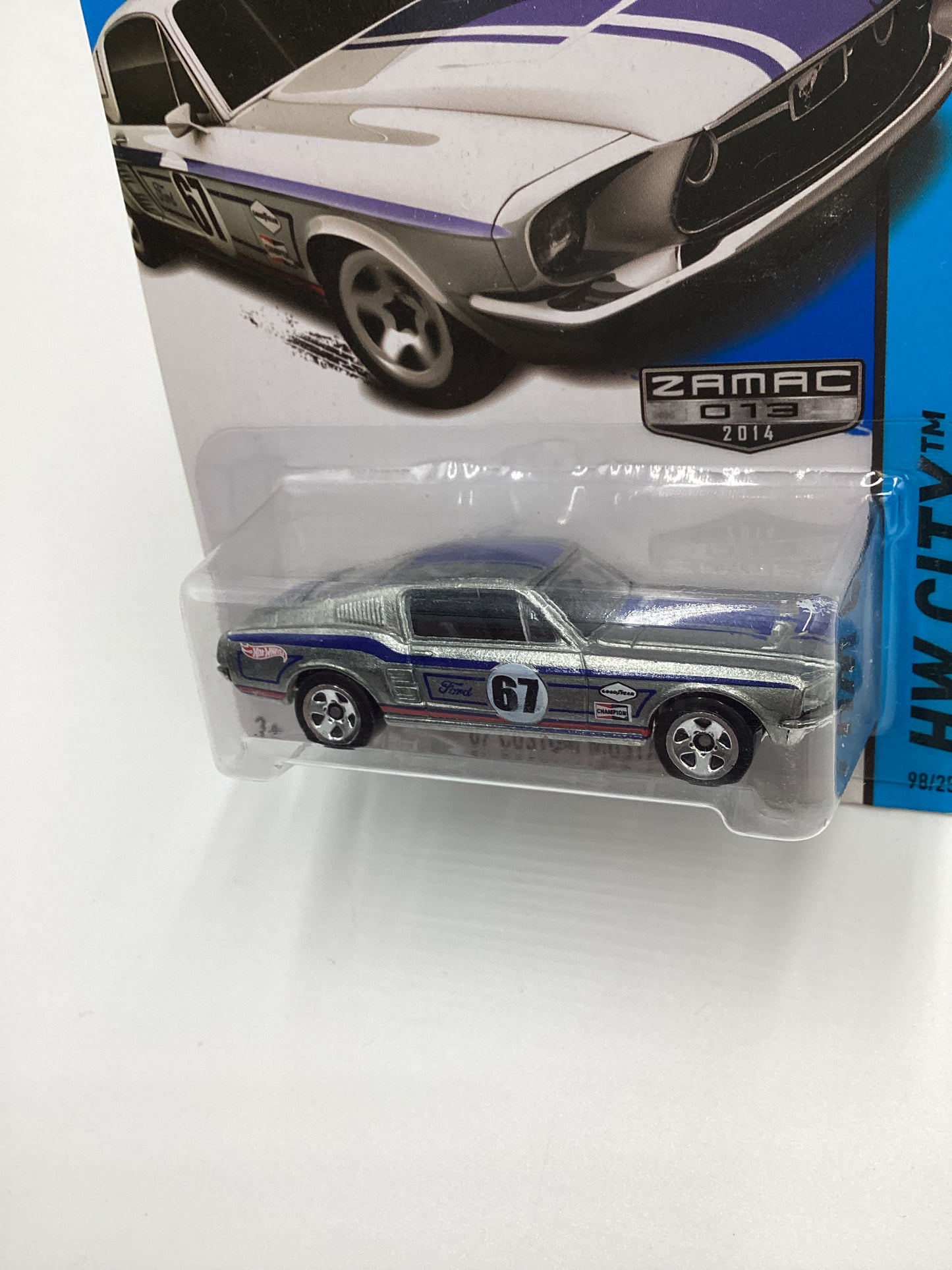 2014 Hot Wheels #098 Zamac 67 Custom Mustang