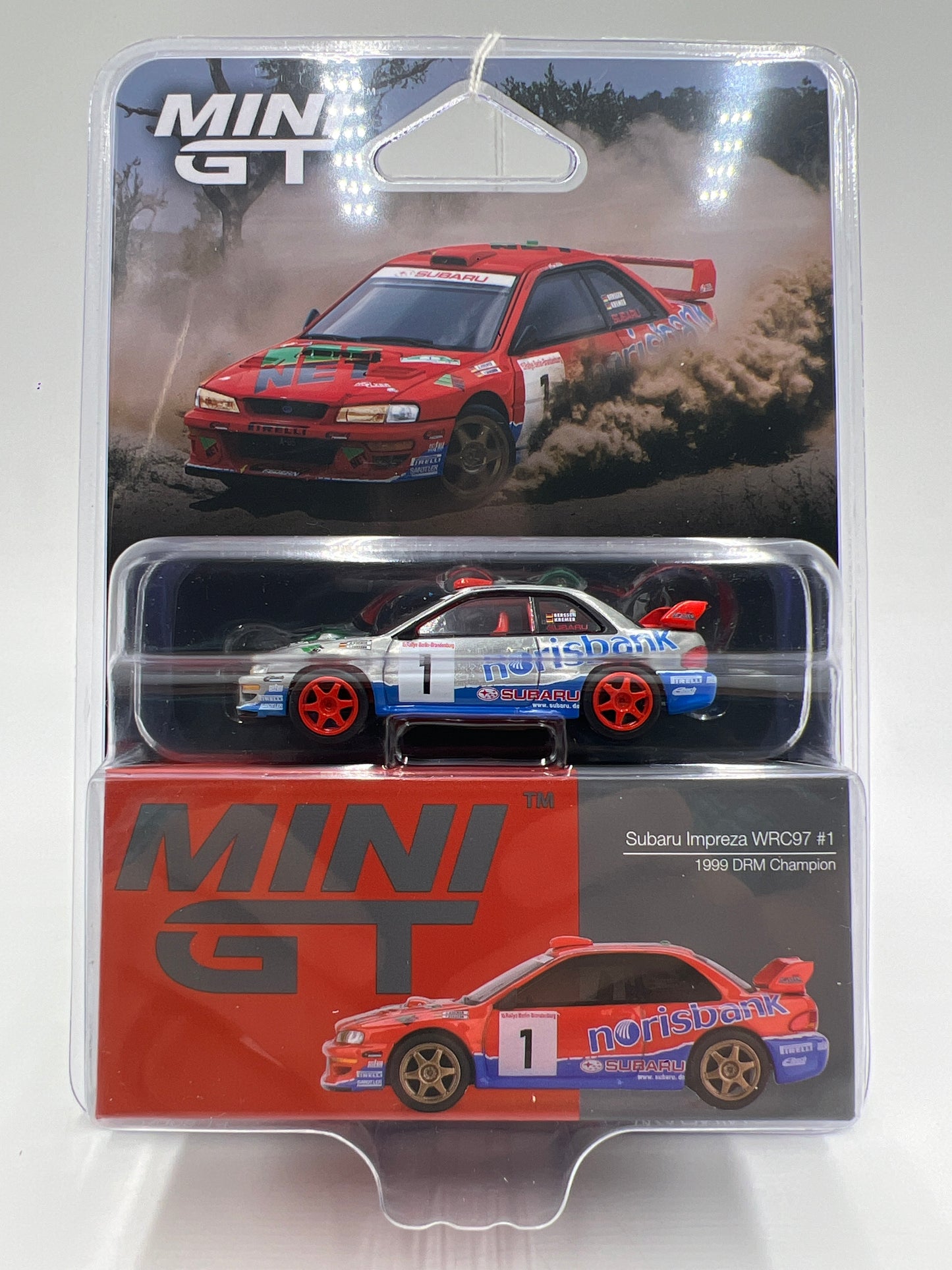 Mini GT #1140 CHASE Subaru Impreza WRC97 #1 1999 DRM Champion