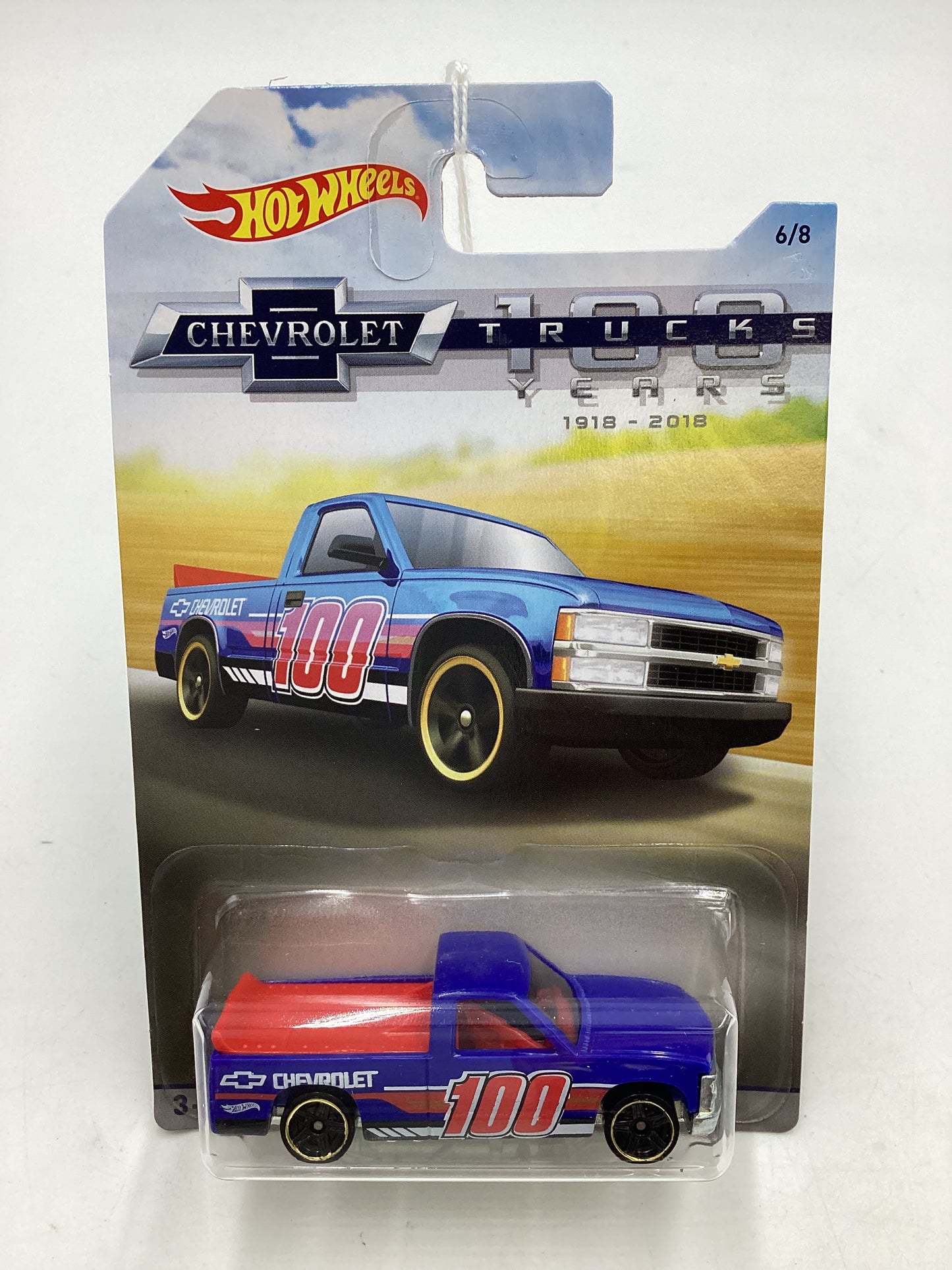 Hot Wheels Walmart 100 Years Chevy #6 Chevy 1500 Blue 161S