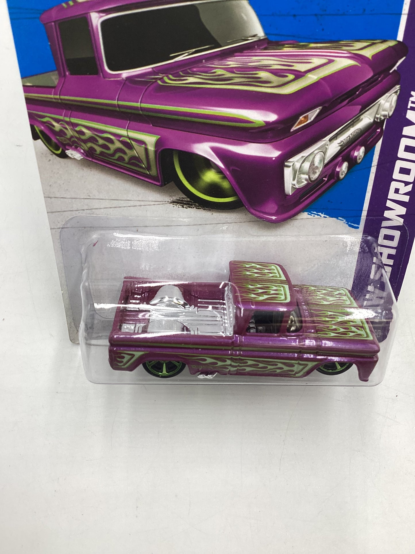 2013 HW Showroom #162 Custom 62 Chevy Purple (US Card) 17B