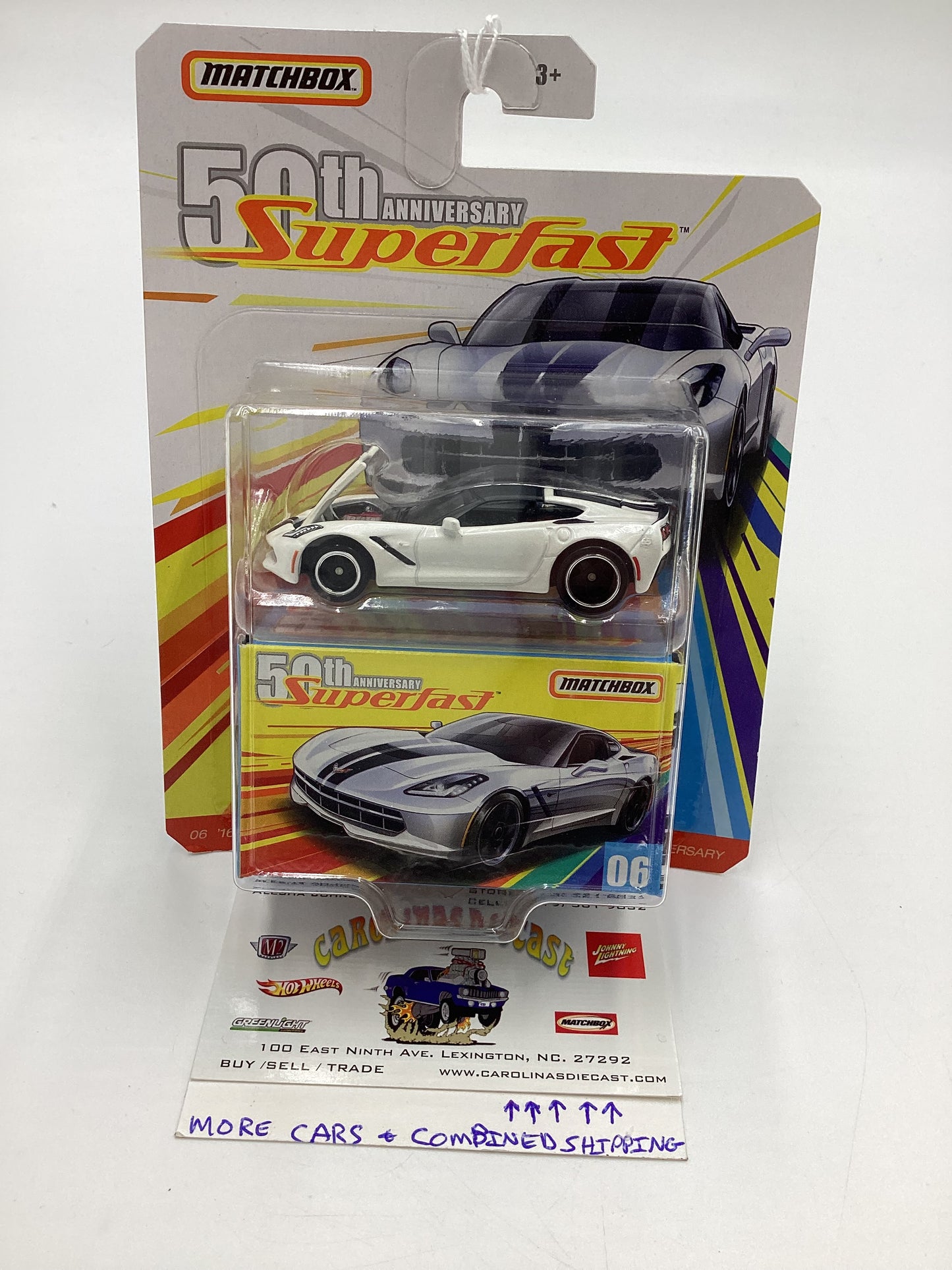 Matchbox 50th Anniversary Superfast #6 16 Corvette Stingray White 169C