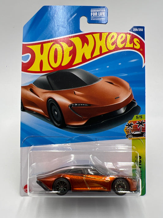 2025 Hot Wheels Super Treasure Hunt #209 McLaren Speedtail Orange W/Protector