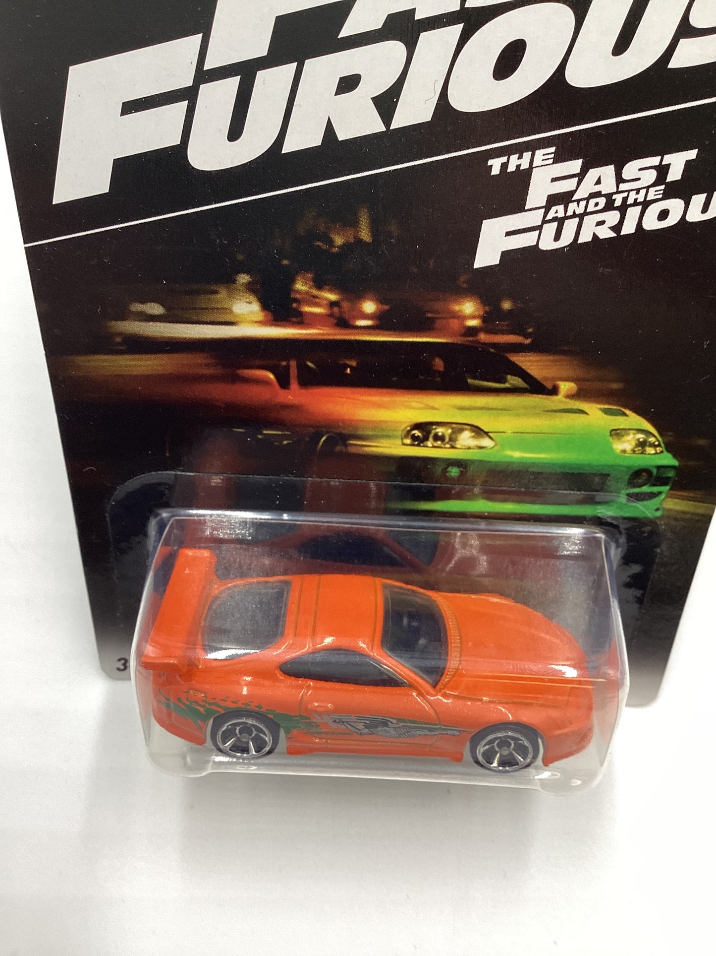 2017 Hot Wheels The Fast & Furious #1 94 Toyota Supra Orange with protector