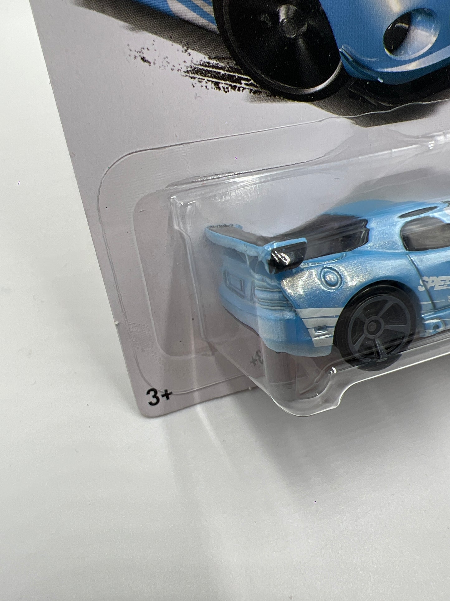 2017 Hot Wheels Night Burnerz Dodge Viper SRT10 ACR Light Blue (Card Not Perfect) 140C