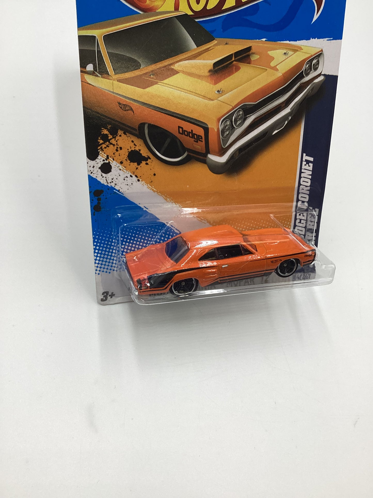 2012 Hot Wheels #84 69 Dodge Coronet Super Bee Orange Pink Window Variation SR