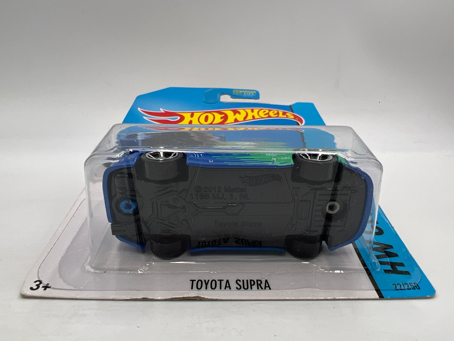 2014 Hot Wheels City #22 Toyota Supra Falken Blue/Green W/Protector