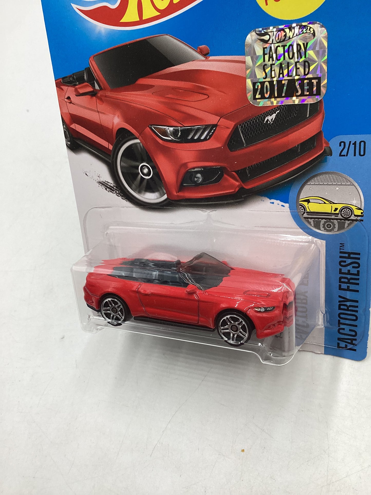 2017 Hot Wheels Factory Sealed #7 2015 Ford Mustang GT Convertible Red 25D