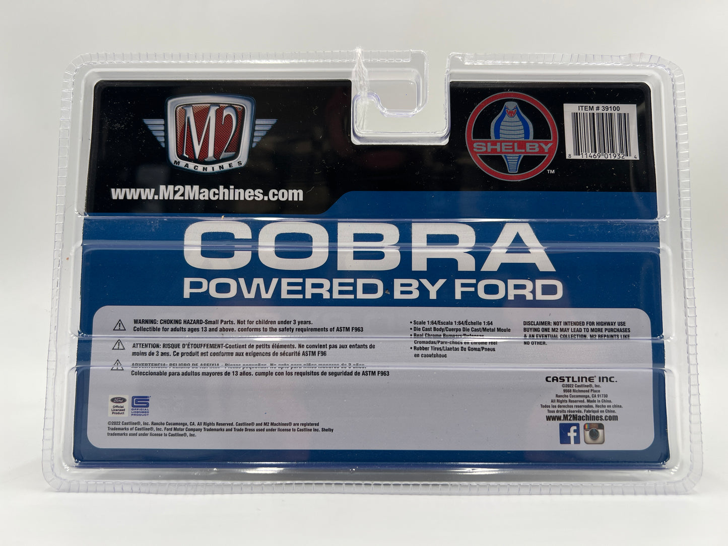 M2 Machines CHASE Ramp Truck Cobra Racing Team 1966 Ford C-950 Truck Blue