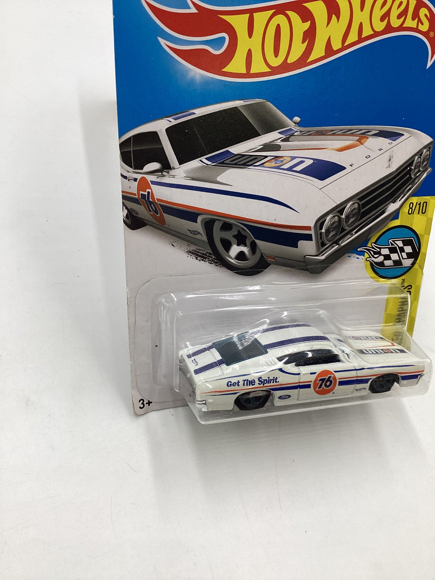 2016 Hot Wheels #183 Speed Graphics 69 Ford Torino Talladega White 31D