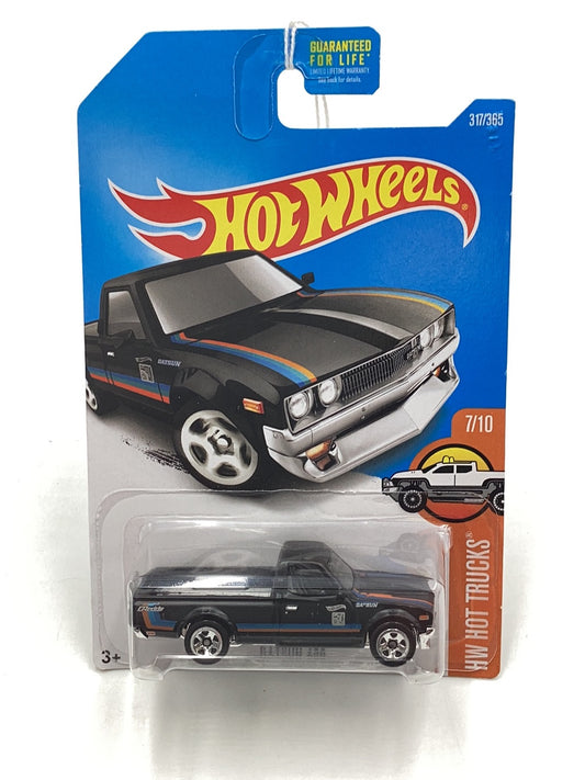 2017 Hot Wheels Hot Trucks #317 Datsun 620 Black 88D