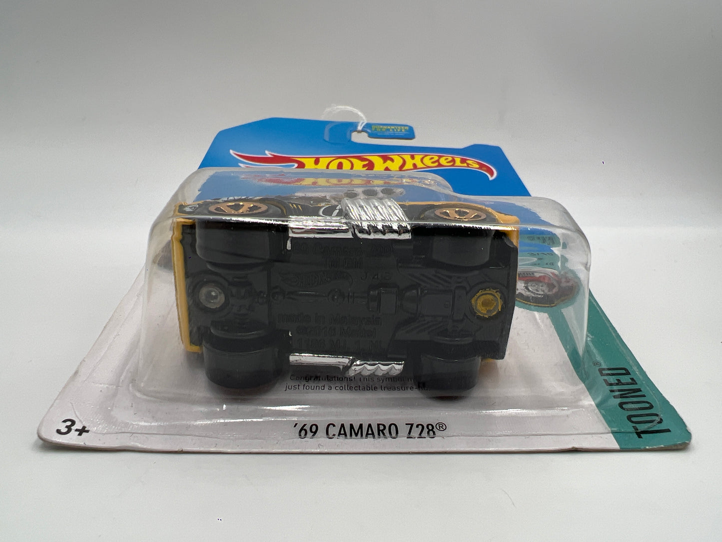 2017 Hot Wheels Treasure Hunt 69 Camaro Z28 Yellow Tooned 282C