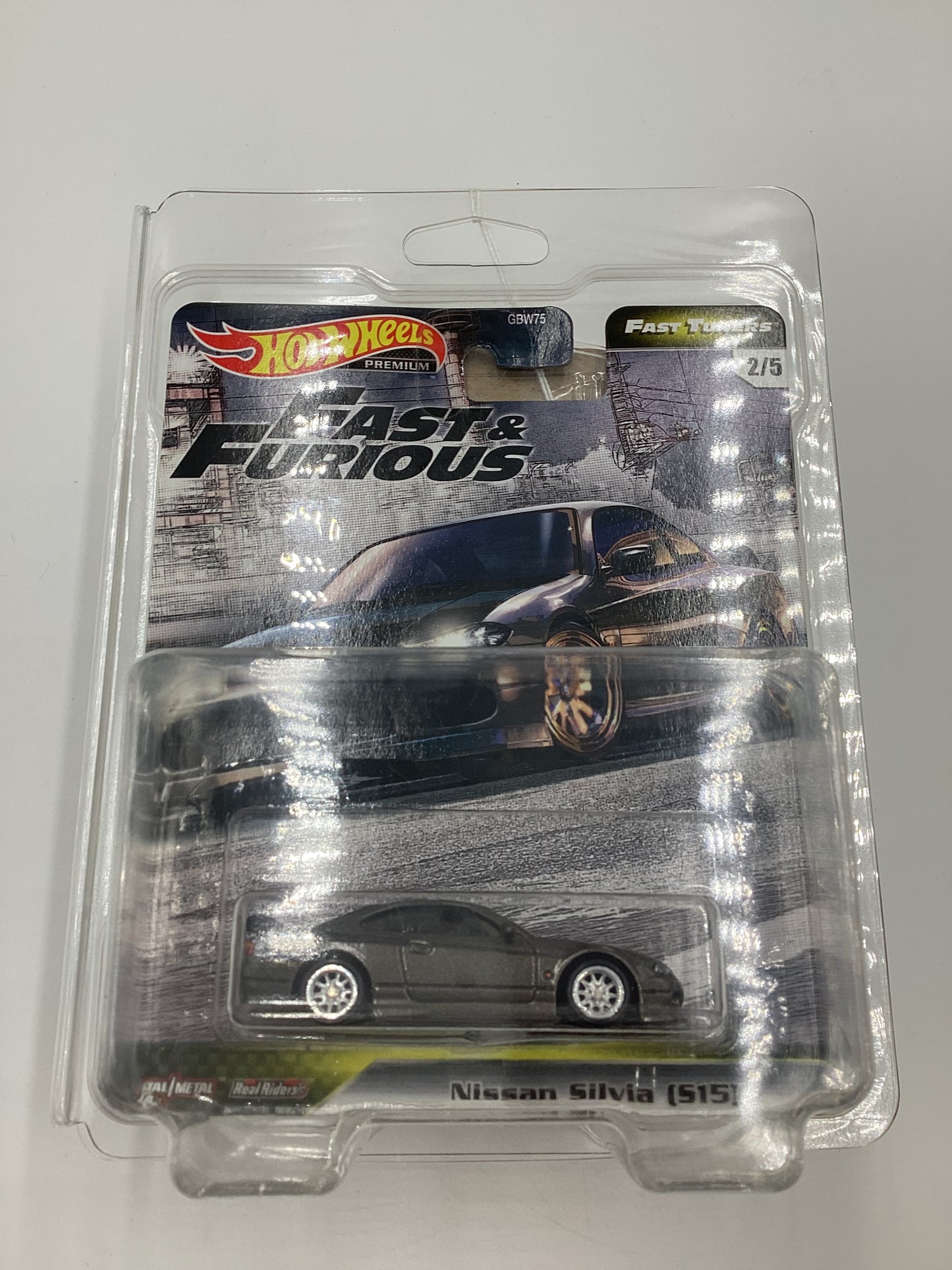 Hot wheels Fast and furious Fast Tuners #2 Nissan Silvia S15 Gray with protector