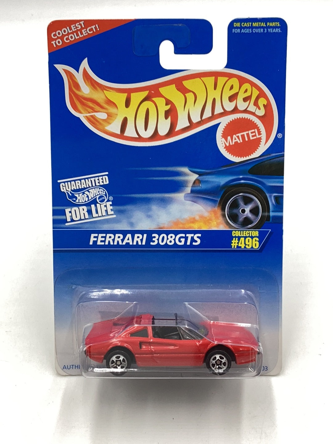 Hot wheels #496 Ferrari 308 GTS coolest to collect on card with protector