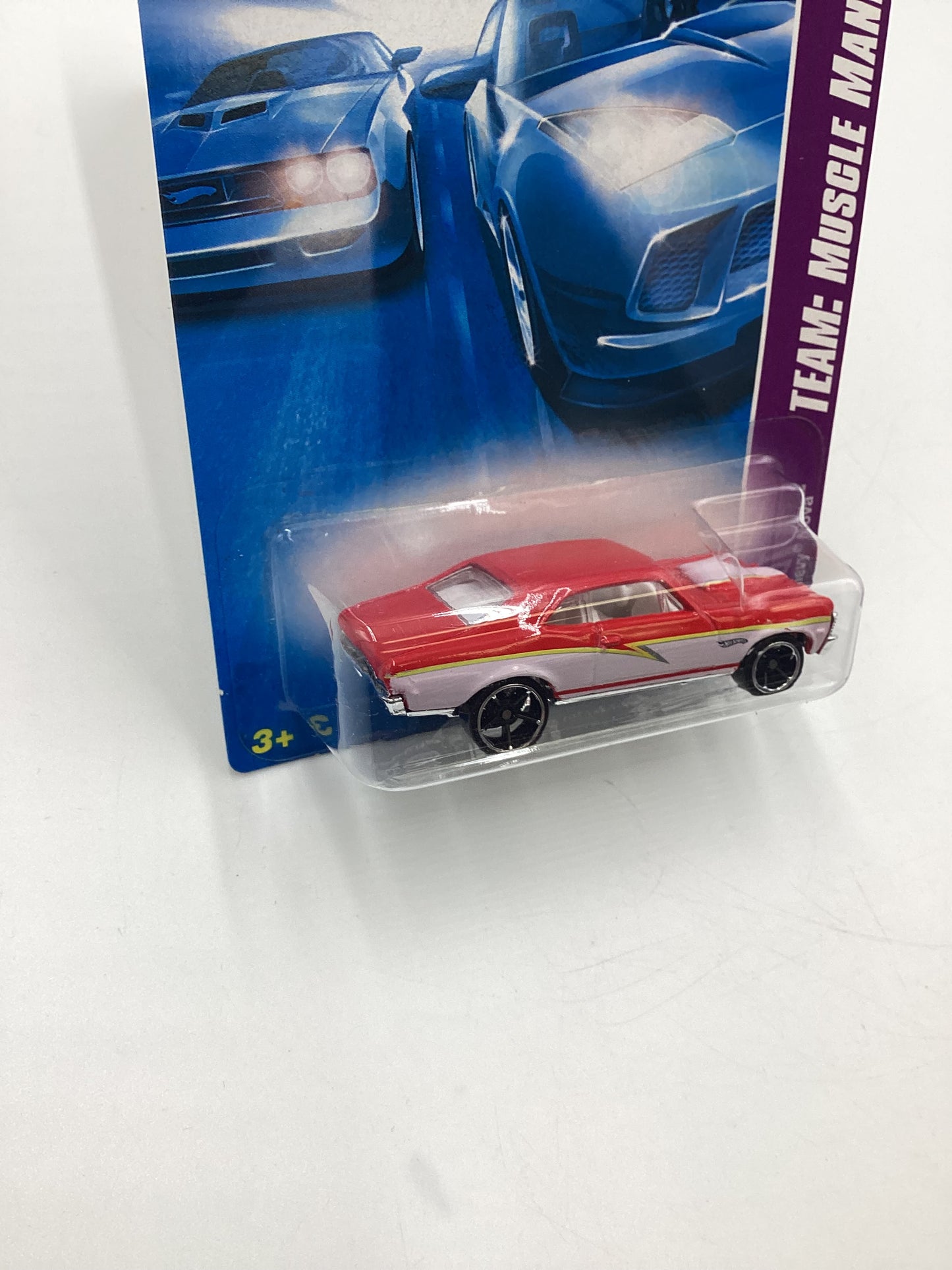 2008 Hot Wheels HW Team: Muscle Mania #136 Chevy Nova Red/White 8D