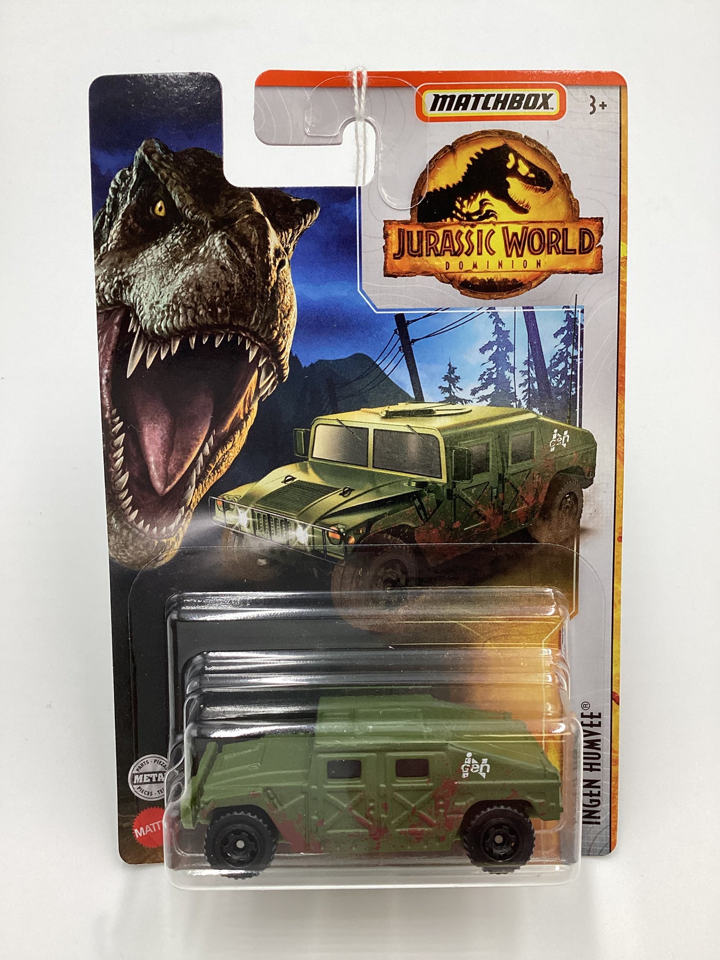 2022 Matchbox Jurassic World Dominion Ingen Humvee Green 163F