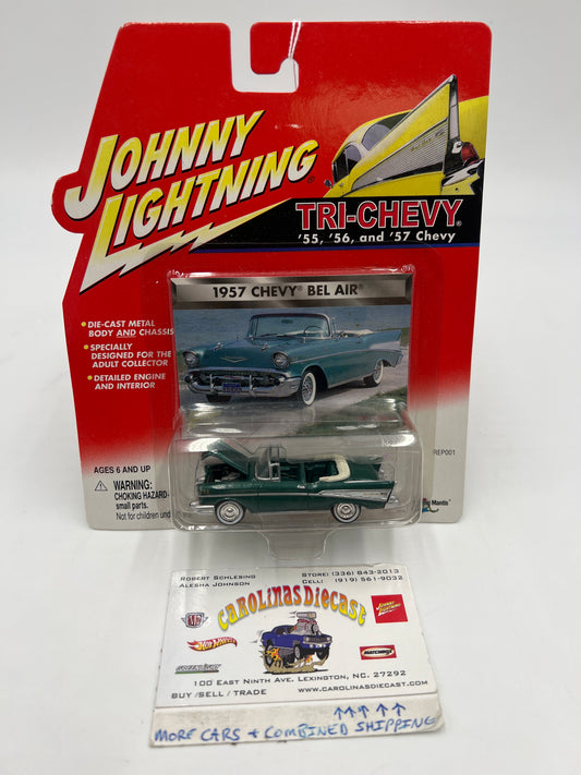 Johnny Lightning Tri-Chevy 1957 Chevy Bel Air Green 219F