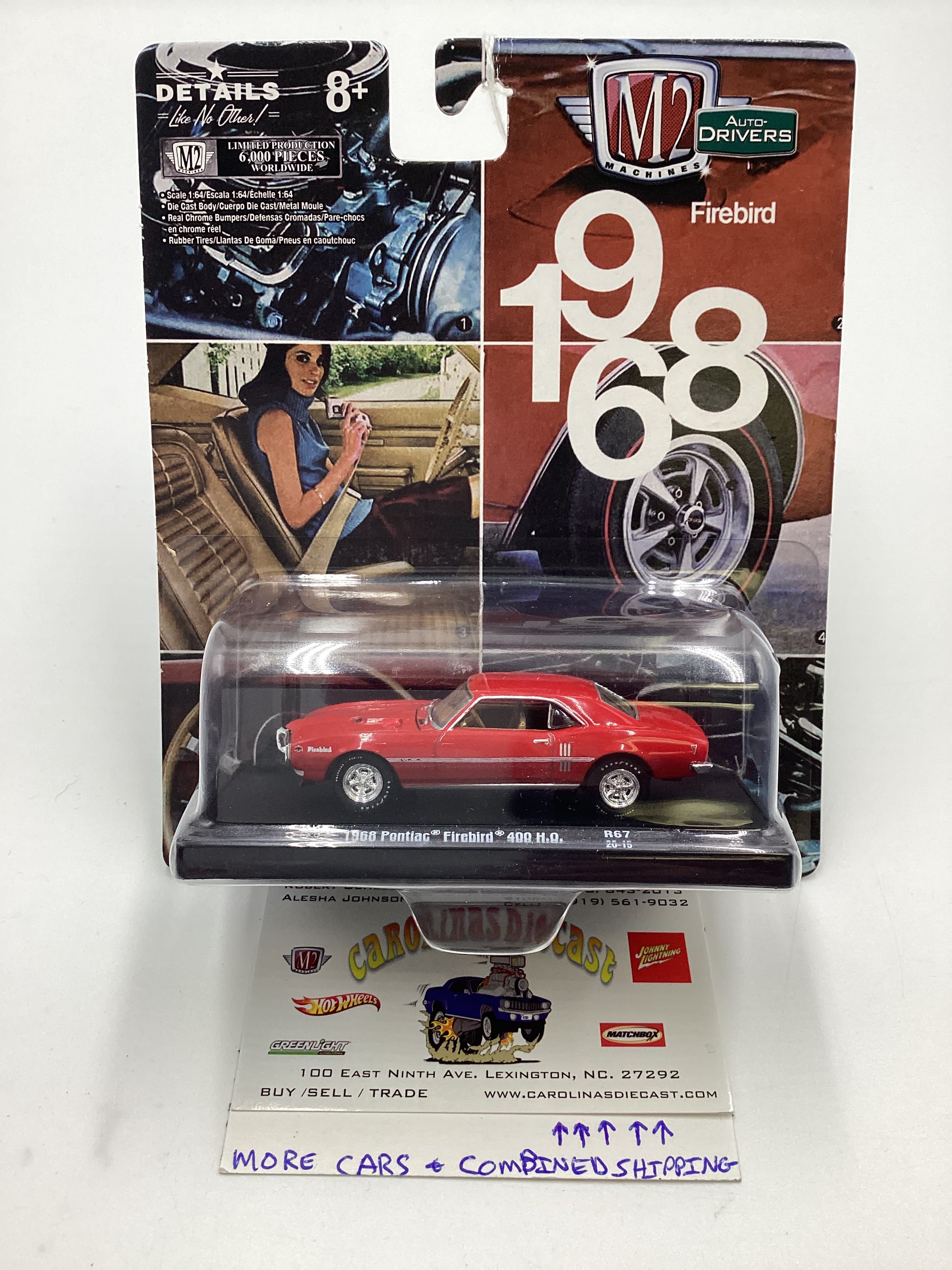 M2 Machines Auto Driver Pontiac 1968 Pontiac Firebird 400 H.O. Red