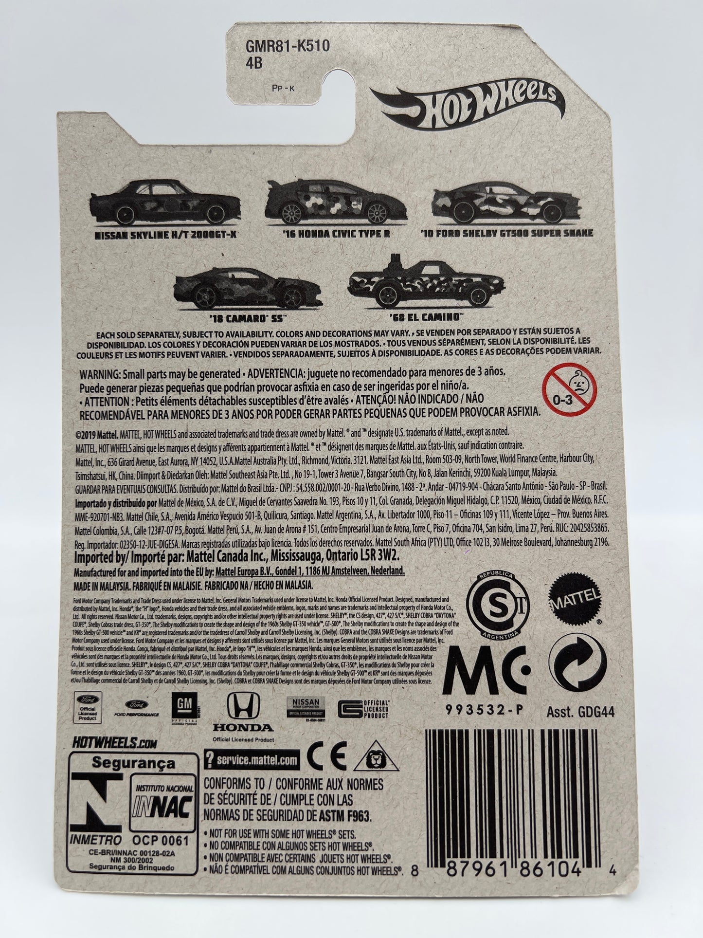 Hot Wheels Urban Camouflage Series #5 68 El Camino Pink 167H