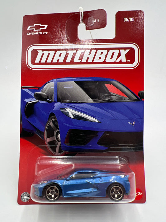2025 Matchbox Themed Sports Cars #5 2020 Corvette C8 Blue 156o