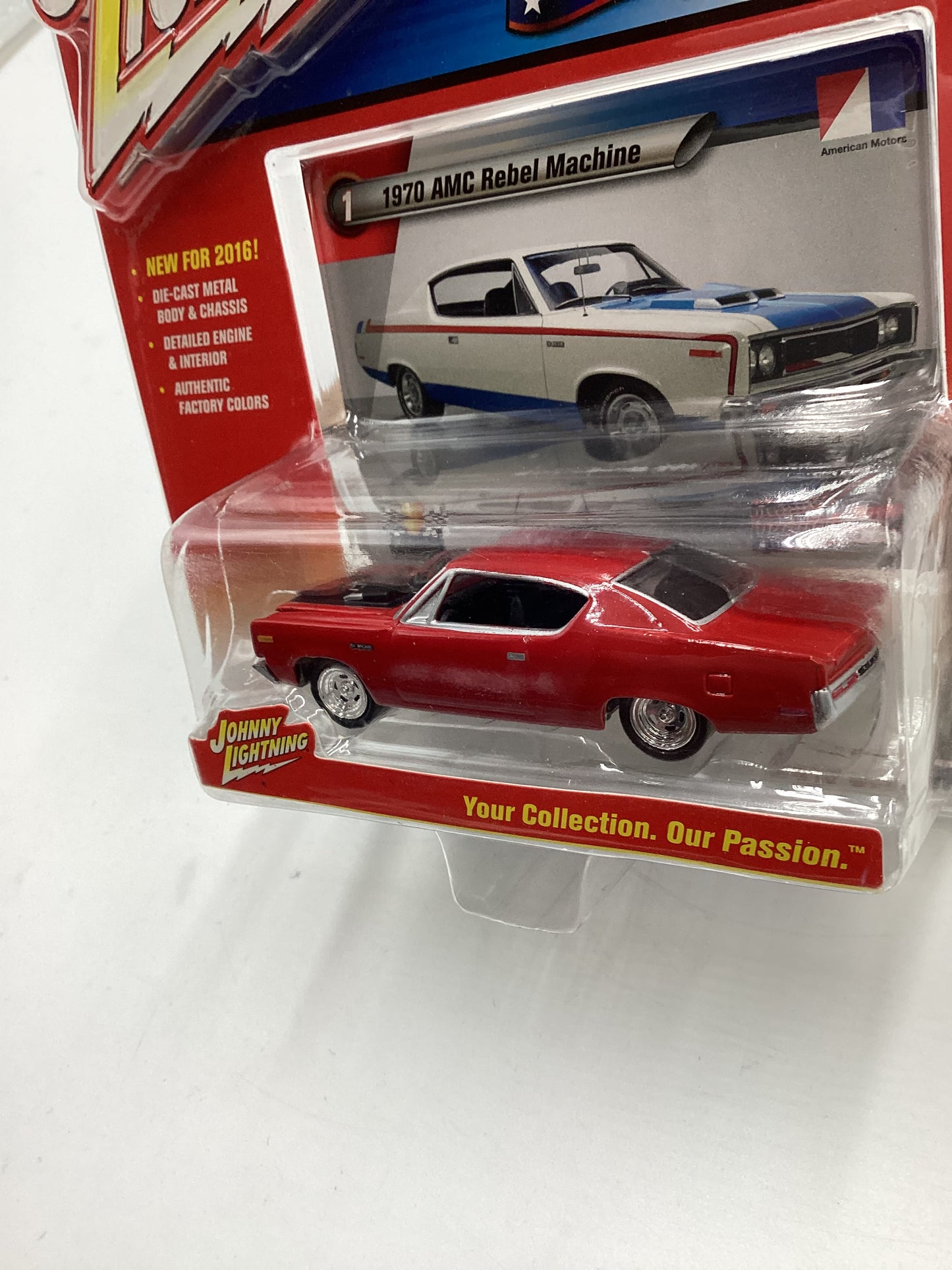 Johnny Lightning Muscle Cars USA 1970 AMC Rebel Machine Red 221A