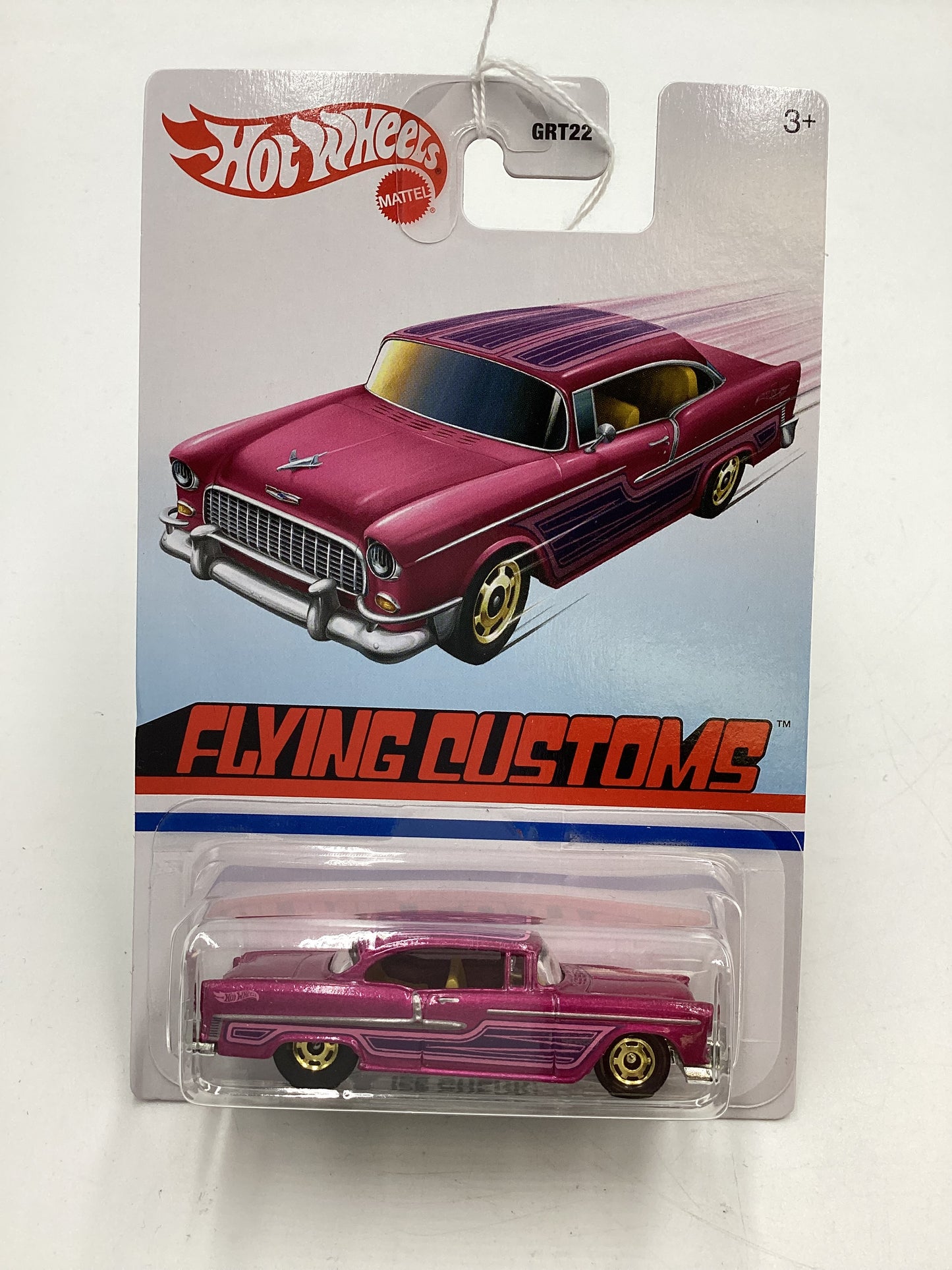 Hot Wheels Target Exclusive Flying Customs 55 Chevy Pink Cracked Blister