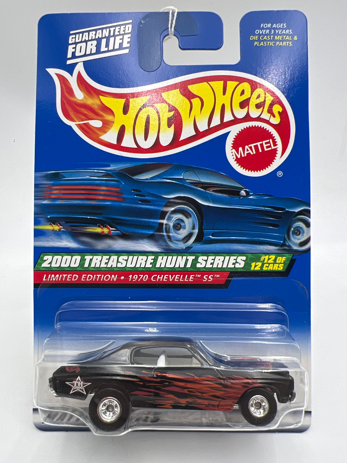 2000 Hot Wheels Treasure Hunt Real Riders #60 1970 Chevelle SS Black/Red