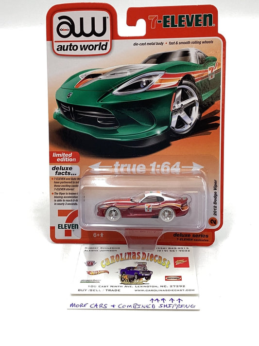 Auto world 7-Eleven 7-11 2012 Dodge Viper ultra red chase