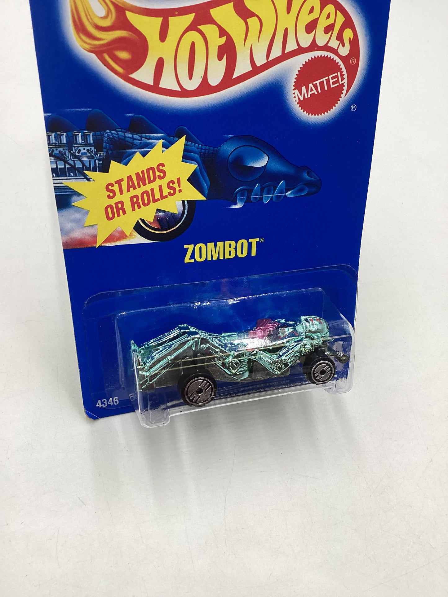 Hot Wheels Blue Card Collector No. 224 Zombot Light Blue UH Chrome Wheels 240G