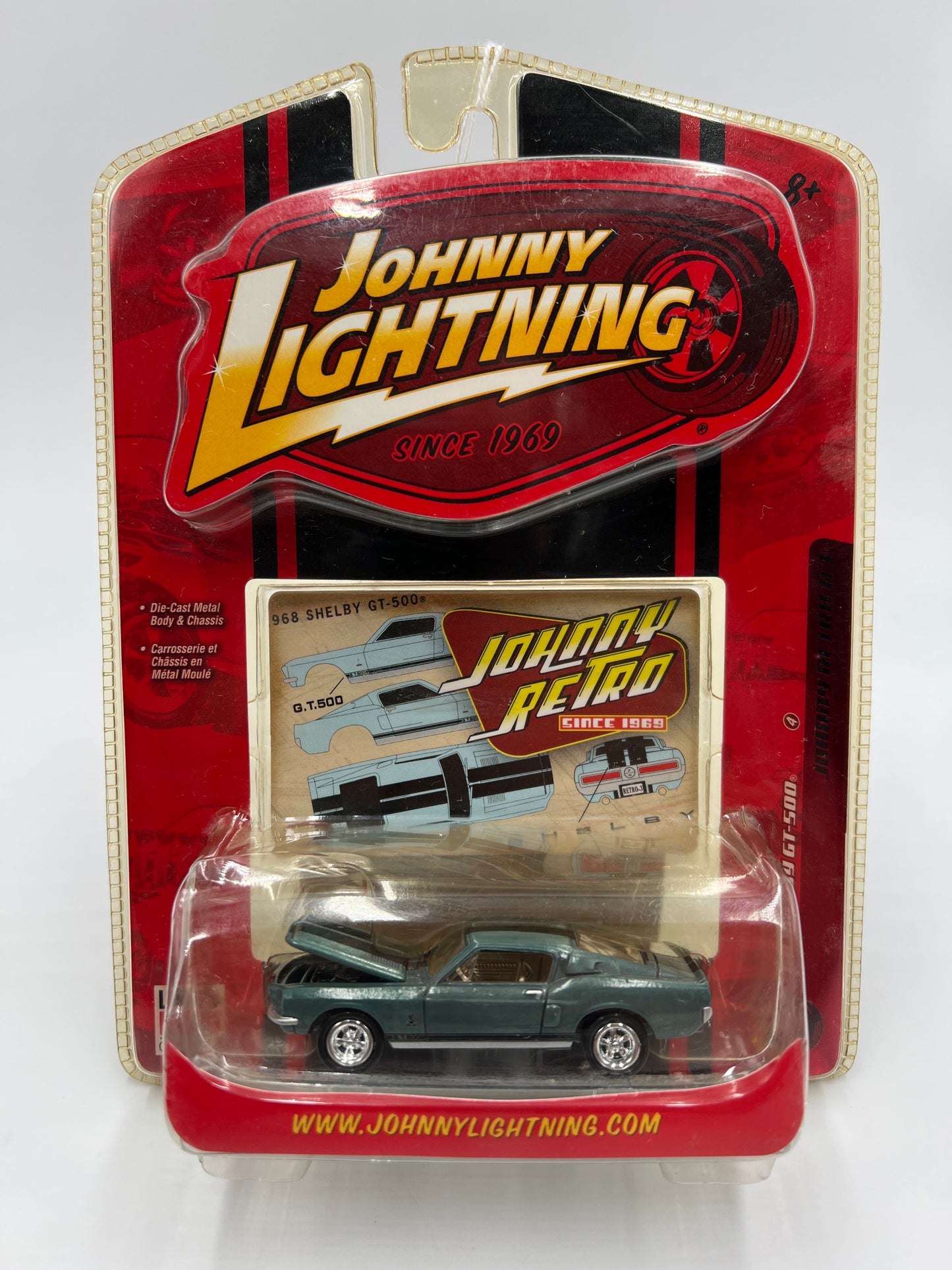Johnny Lightning Johnny Retro Release 3 #4 68 Shelby GT-500 Blue