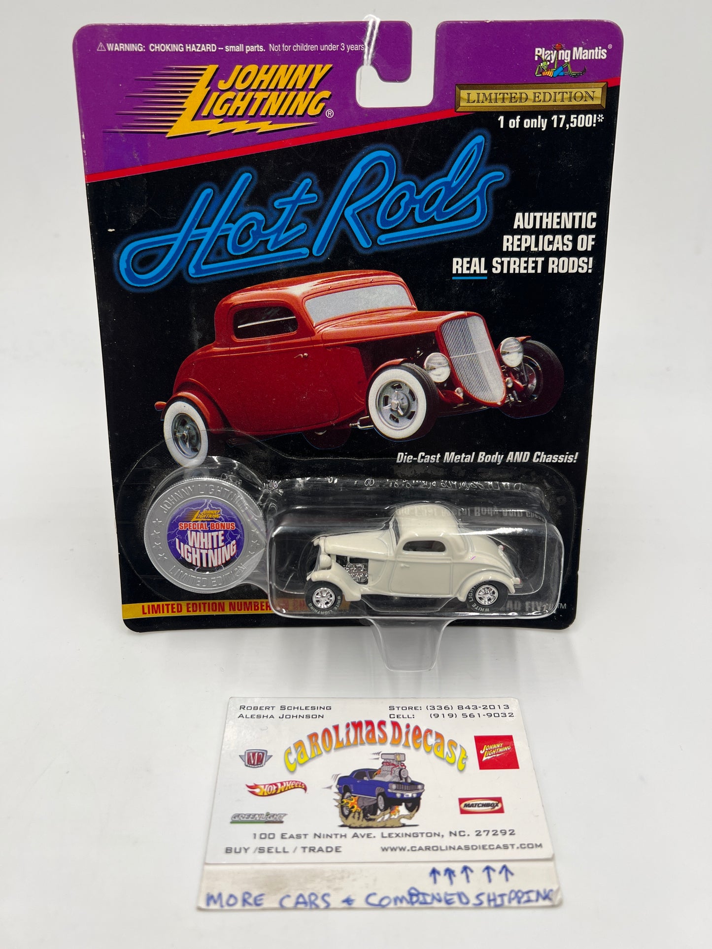 Johnny Lightning White Lightning Chase Hot Rods #483 Flathead Flyer Ford White