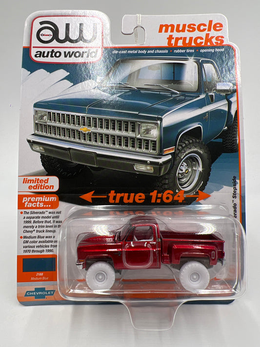 Auto World Muscle Trucks Ultra Red CHASE 1981 Chevy Silverado Stepside Red