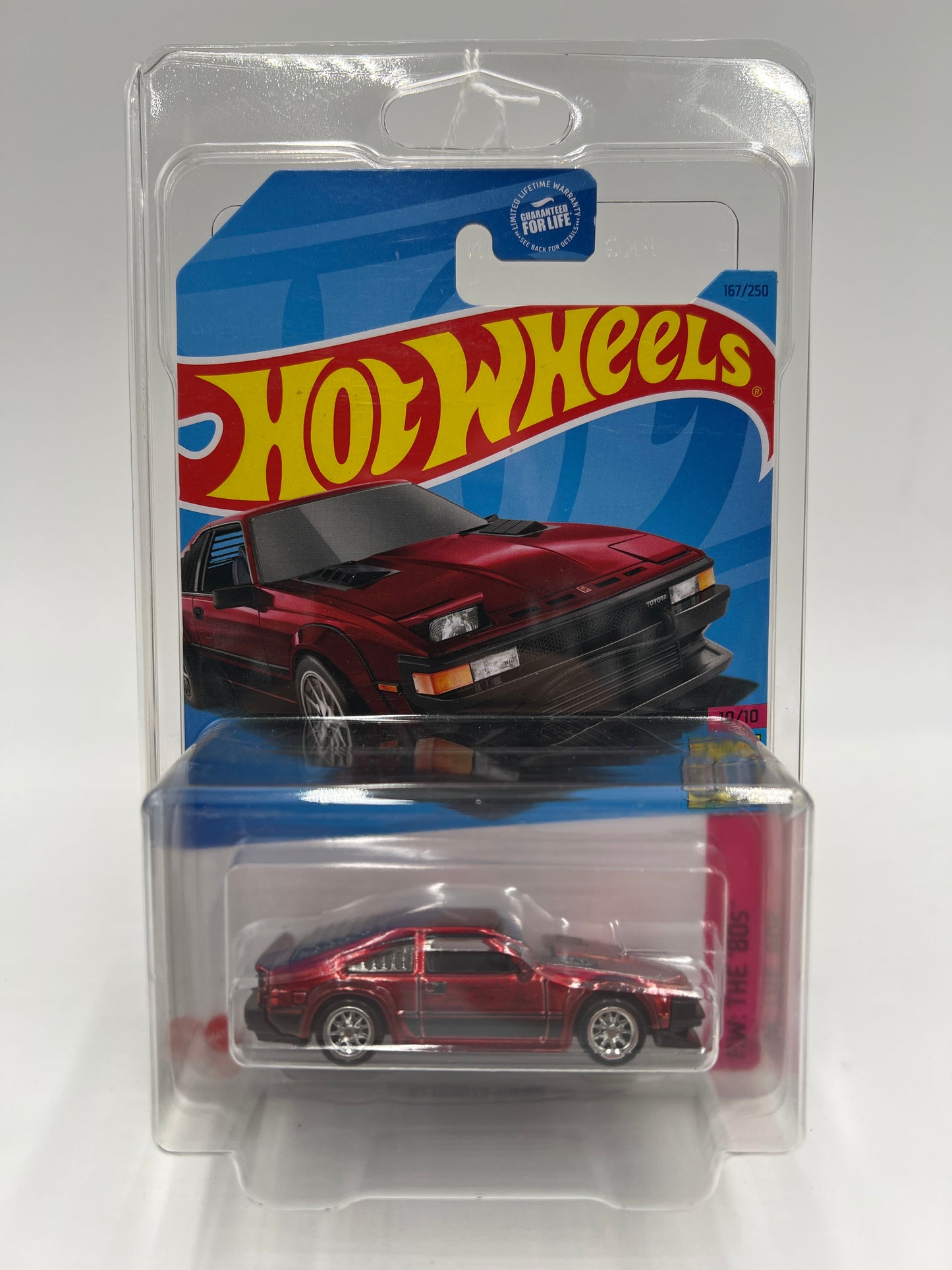 2023 Hot Wheels Super Treasure Hunt #167 82 Toyota Supra Red W/Protector