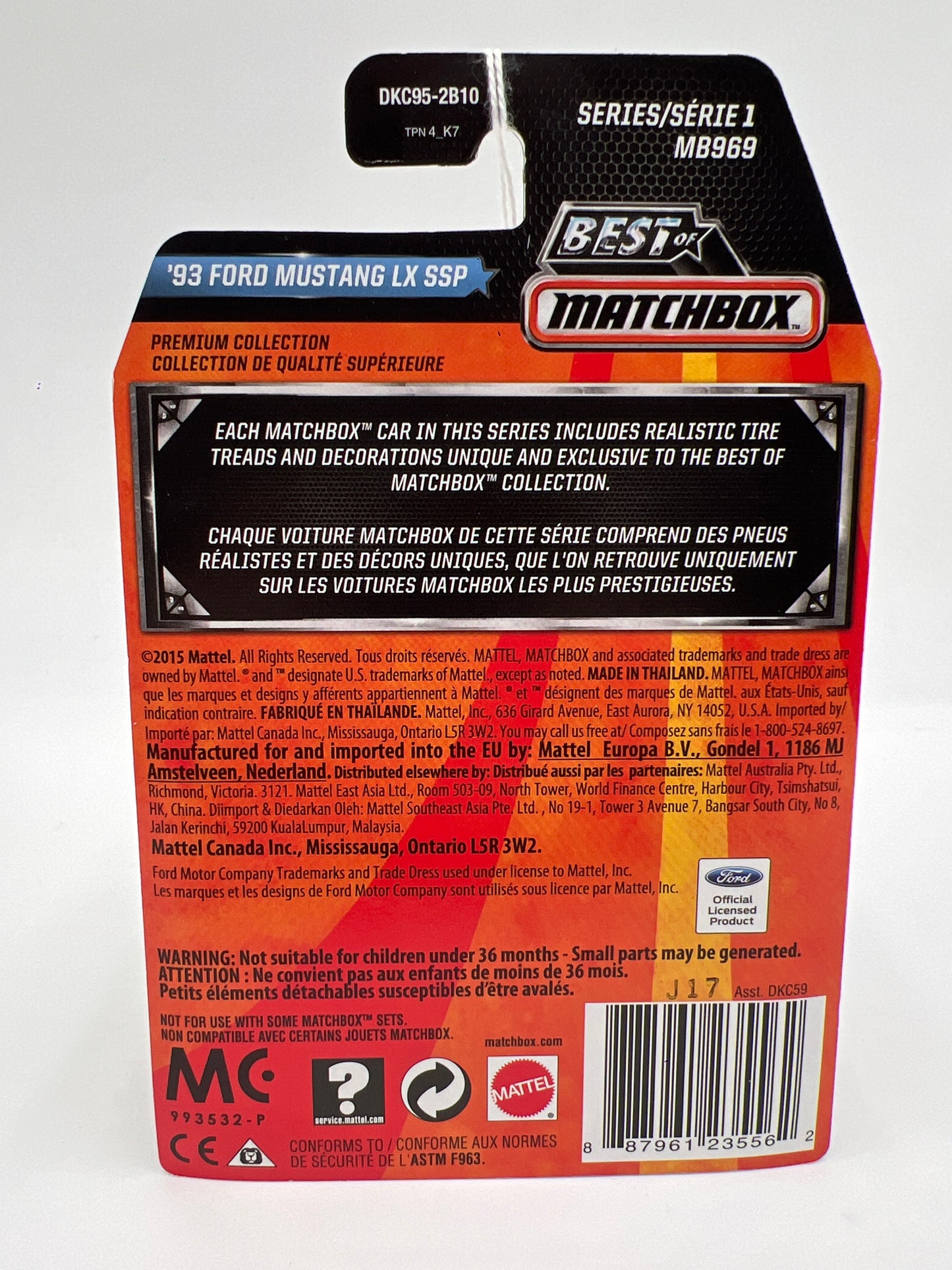 Matchbox Best of Matchbox Series 1 93 Ford Mustang LX SSP Sheriff 168K