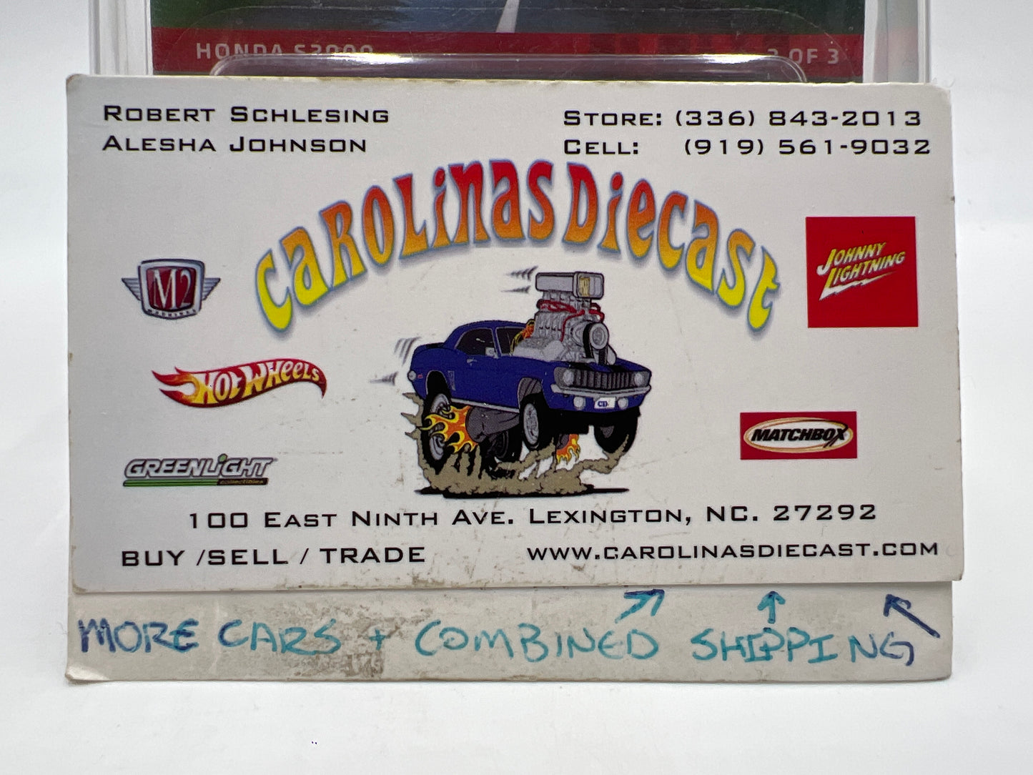 2022 Hot Wheels 22th Annual Collectors Nationals Charlotte 2085/6200 Honda S2000 Red W/Protector