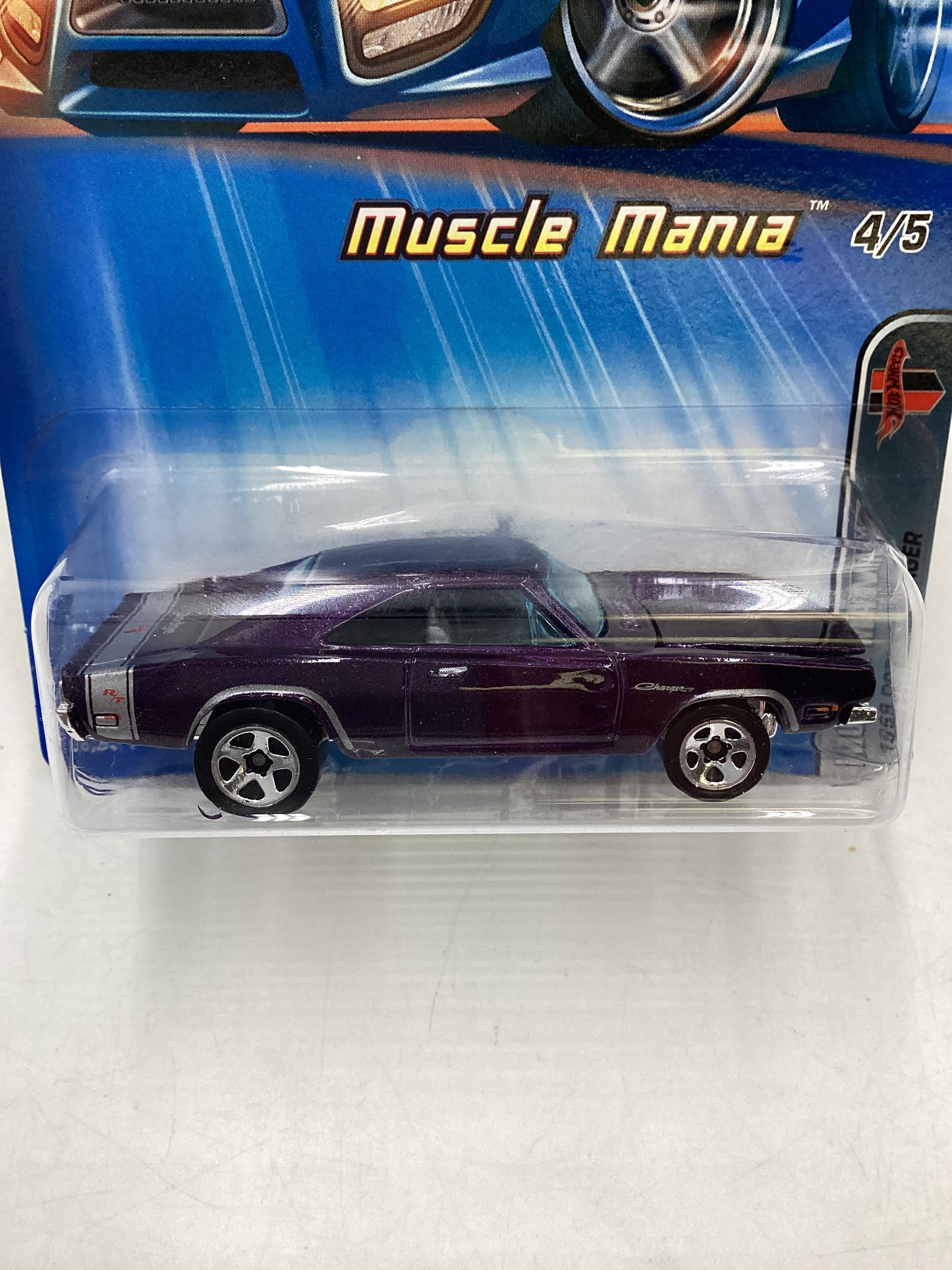 2005 Hot Wheels #104 1969 Dodge Charger Purple Kmart Exclusive