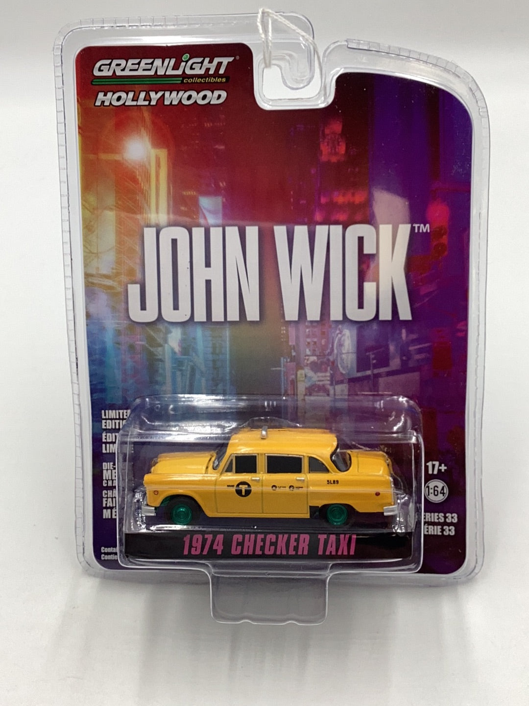 Greenlight Hollywood series 33 John Wick 1974 Checker Taxi Walmart chase