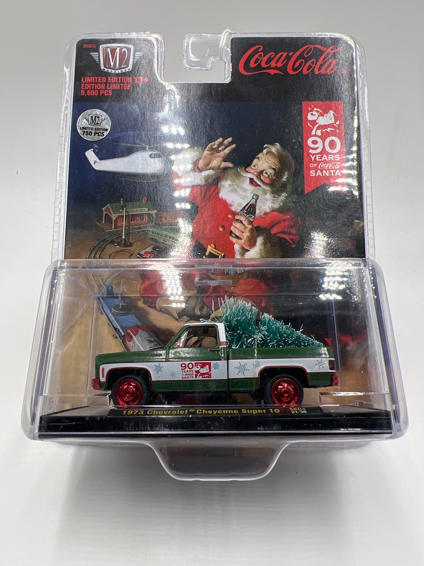 M2 Machines Coca Cola CHASE 1973 Chevrolet Cheyenne Super 10 Green/White SK04