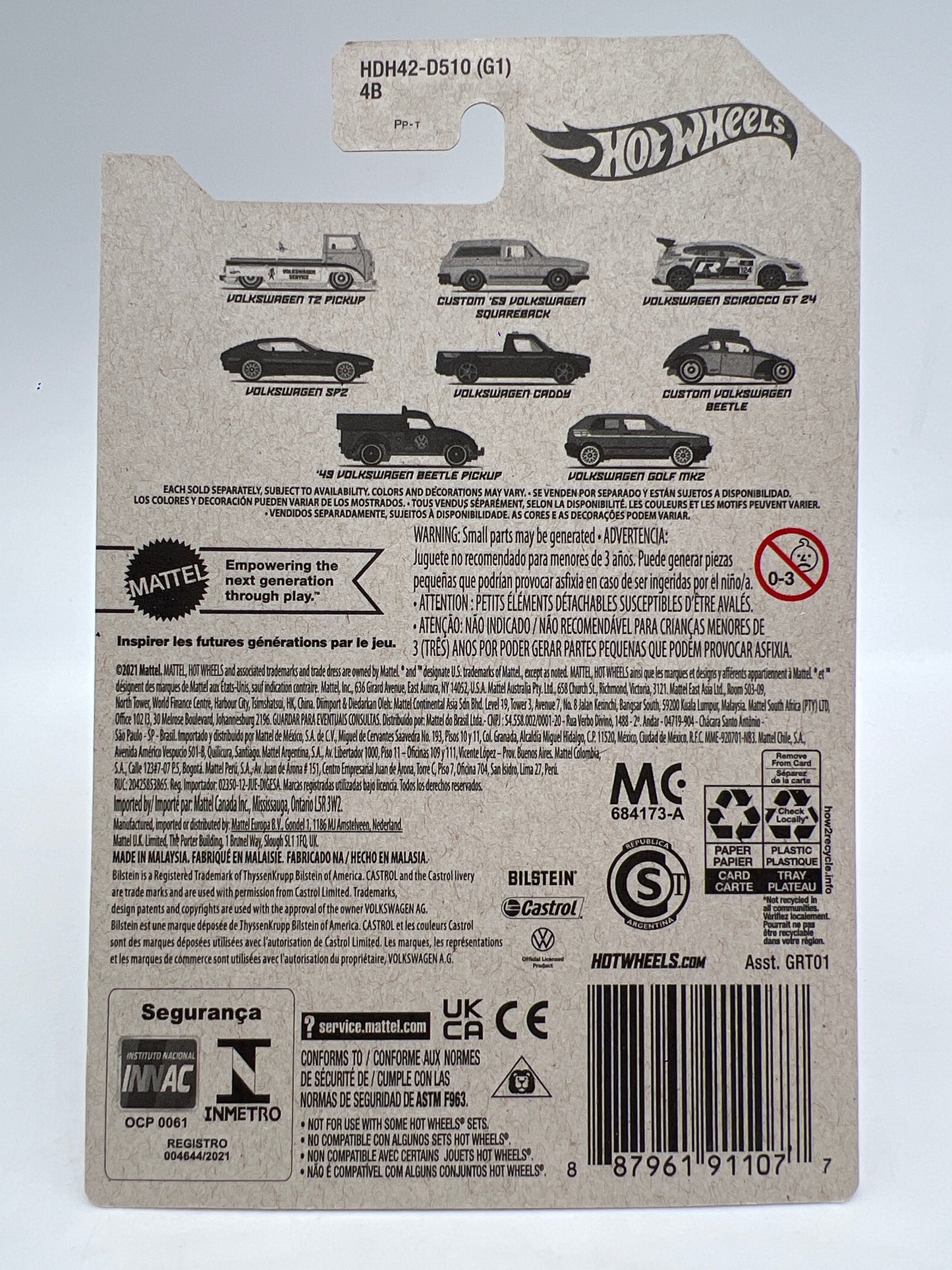Hot Wheels Volkswagen Series #3 Volkswagen Scirocco GT 24 White 159B