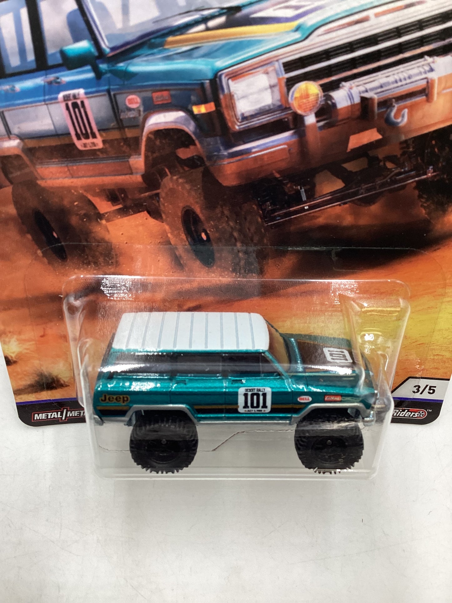 2019 Hot Wheels Desert Rally 3/5 88 Jeep Grand Wagoneer 254i