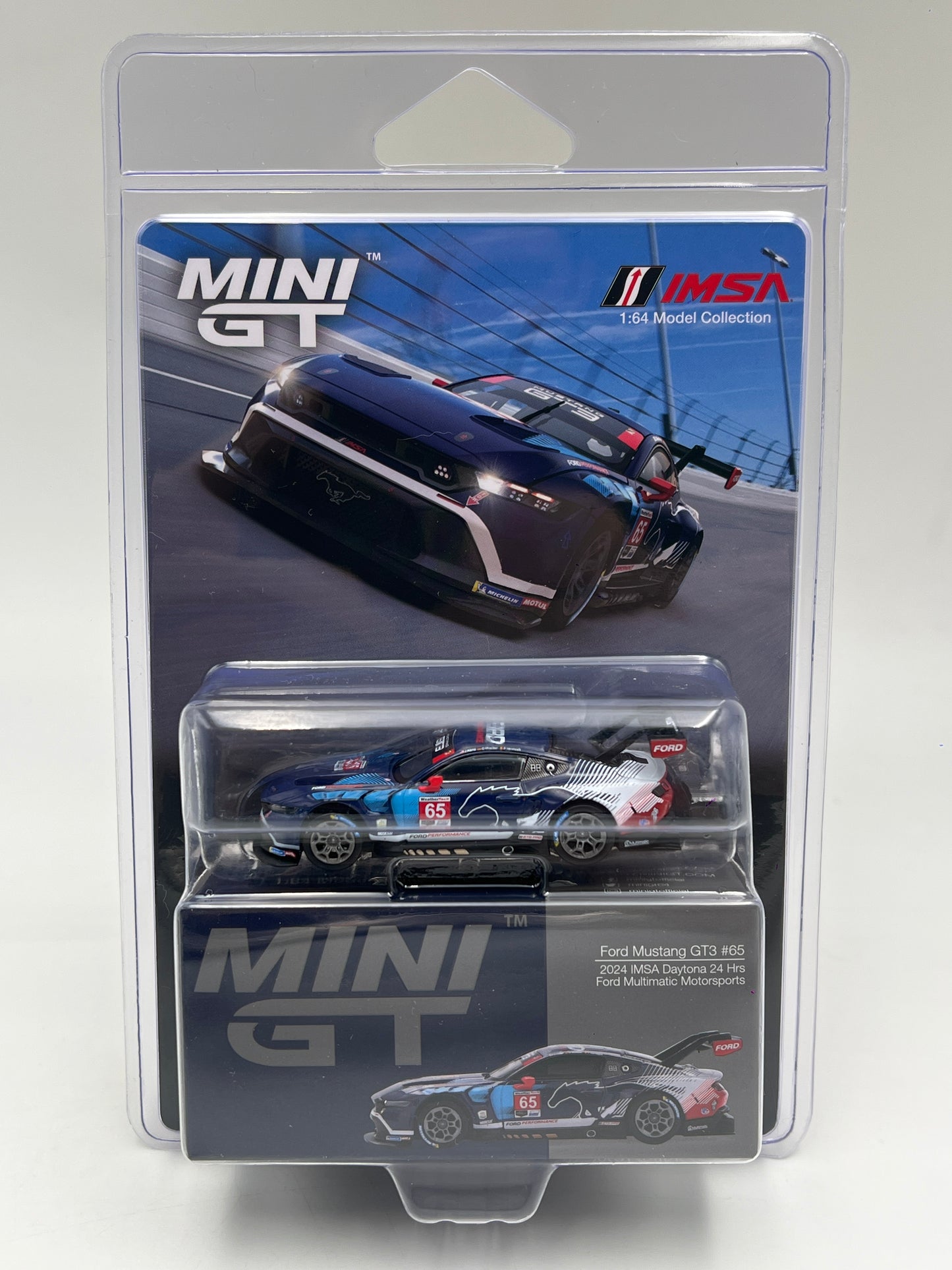 Mini GT #1012 Ford Mustang GT3 #65 2024 IMSA Daytona 24 Hrs