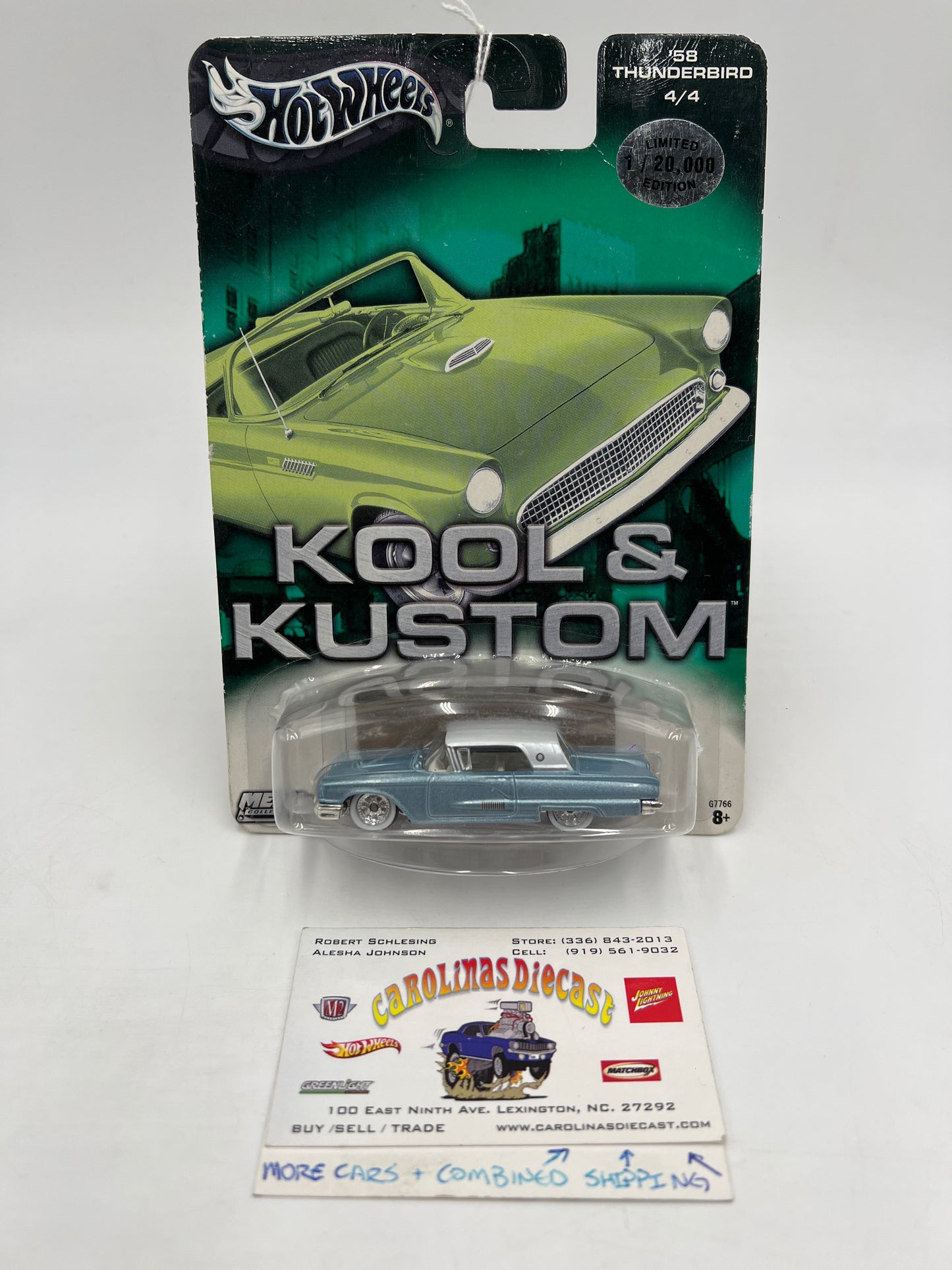 Hot Wheels Premium Kool & Kustom #4 58 Thunderbird Light Blue 245O