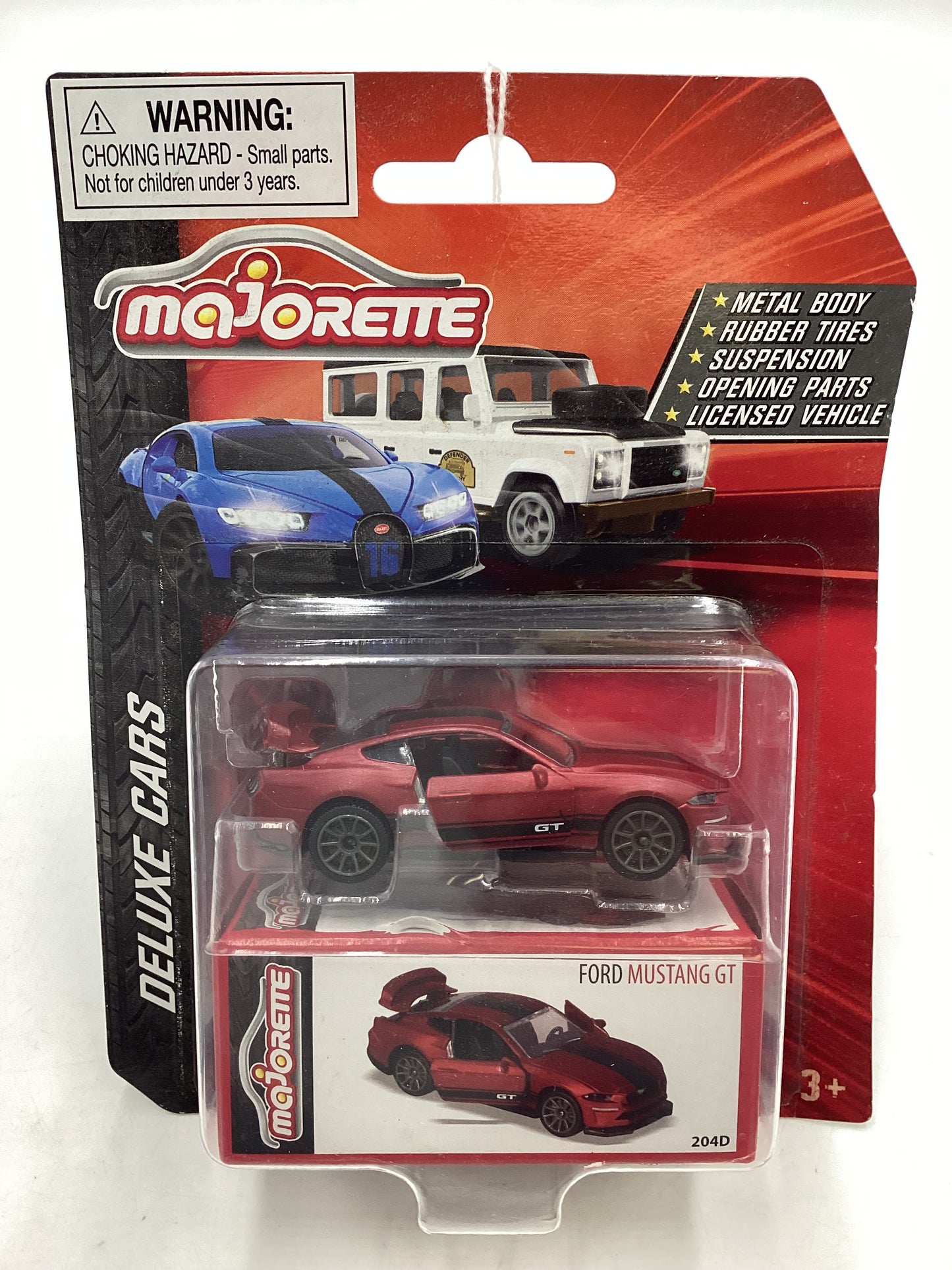 Majorette Deluxe Cars Ford Mustang GT Red 204D 111G