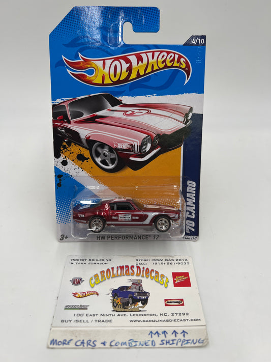 2012 Hot Wheels Super Treasure Hunt #144 70 Camaro Red W/ Protector