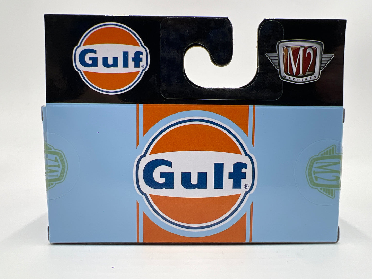 M2 Machines Walmart Exclusive Gulf Set CHASE 1973 Chevrolet Cheyenne 10 Gulf Blue W/Protector WMTS19