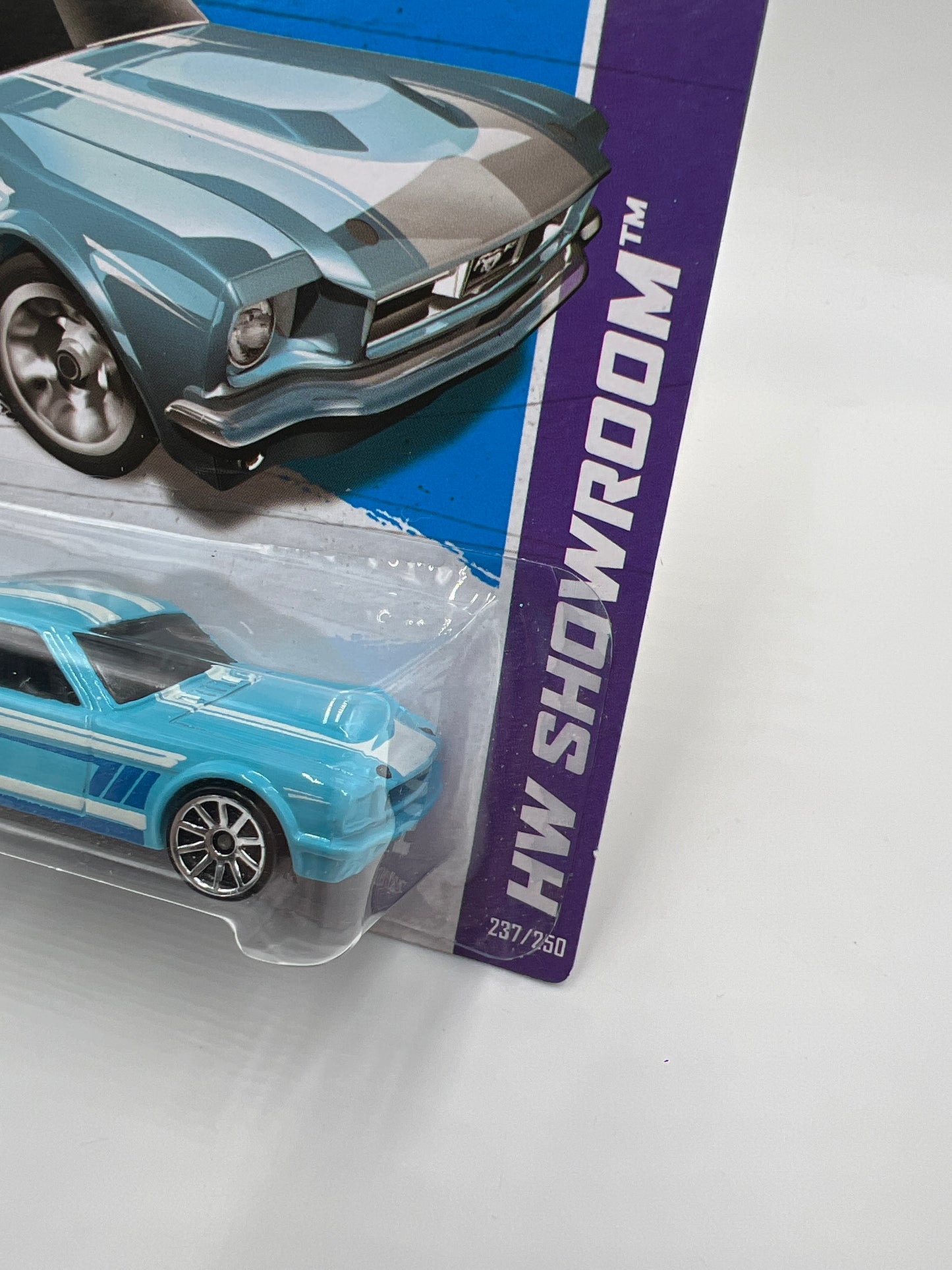 2013 Hot Wheels Showroom #237 65 Mustang 2+2 Fastback Light Blue 27B