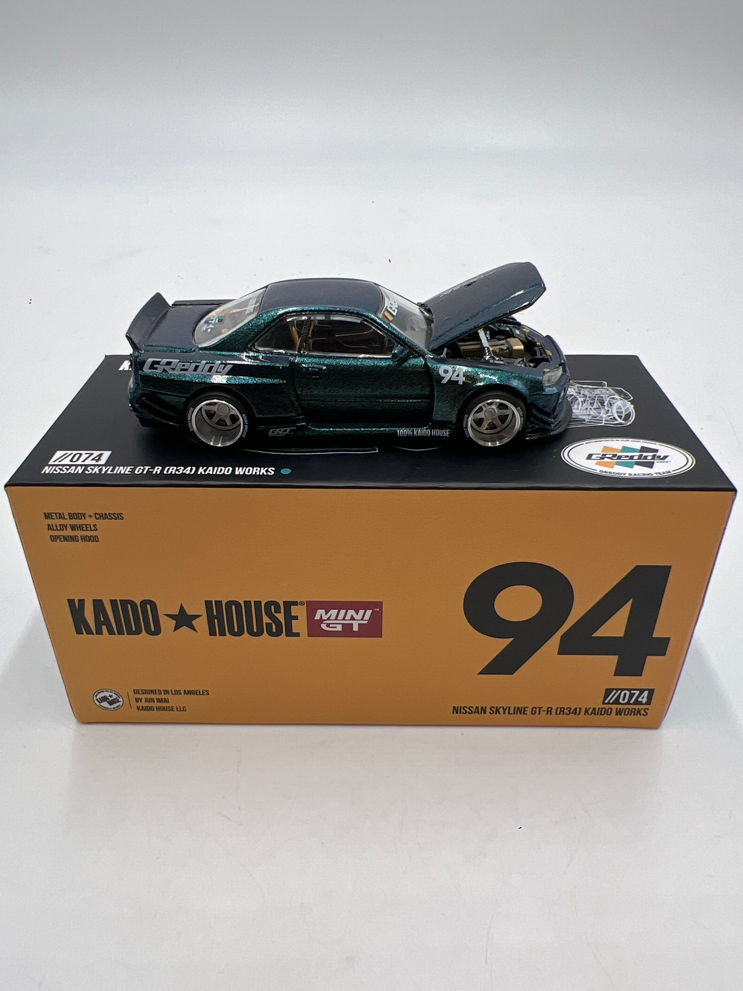 Mini GT Kaido House #074 Nissan Skyline GT-R R34 Kaido Works