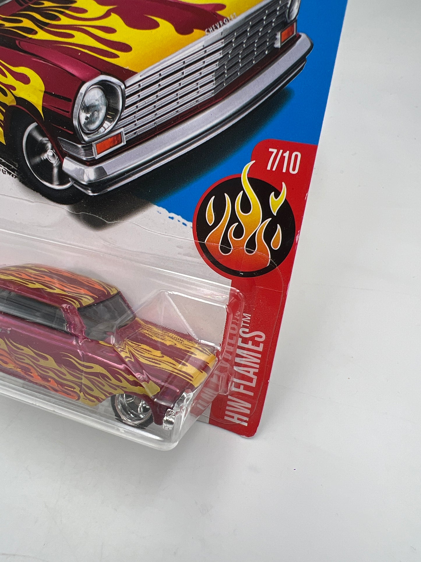 2017 Hot Wheels Super Treasure Hunt 63 Chevy II Pink W/Protector