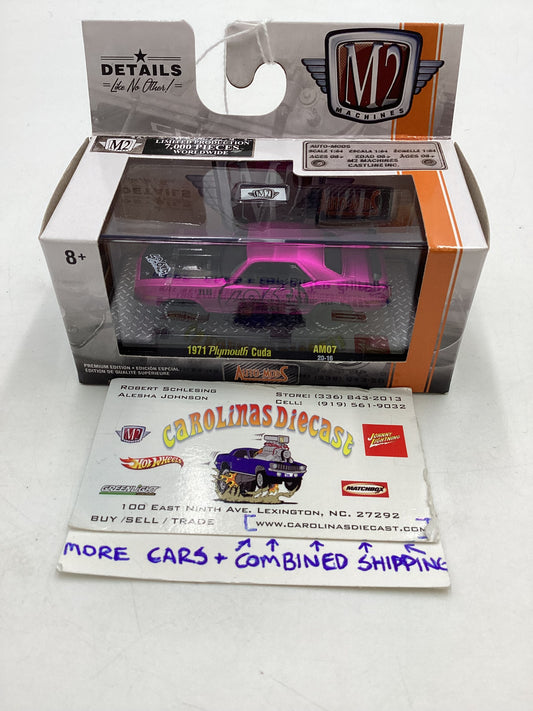 M2 Machines Auto Mods 1971 Plymouth Cuda Purple AM07