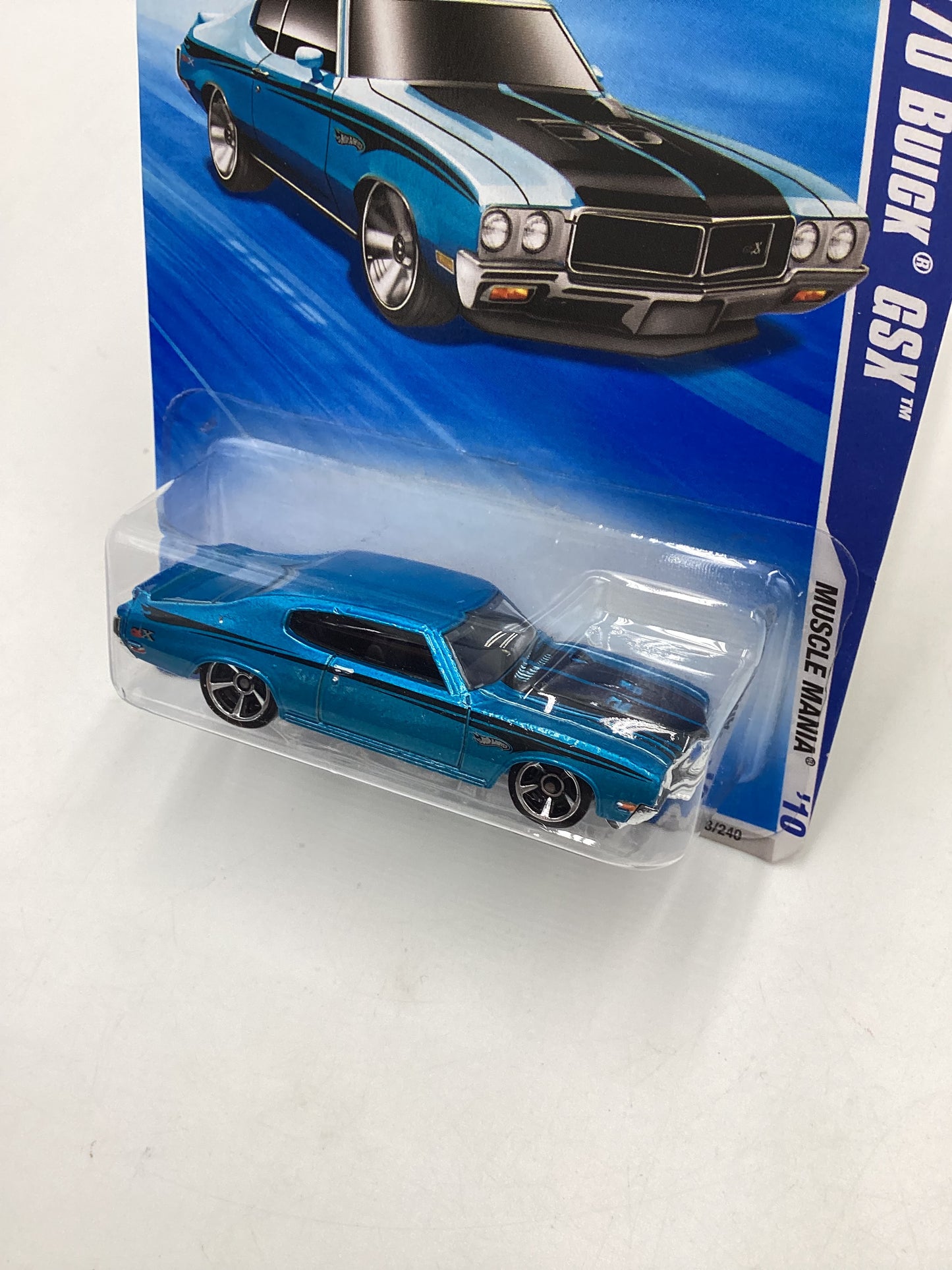 2010 Hot Wheels Muscle Mania # 83 70 Buick GSX Blue 55G